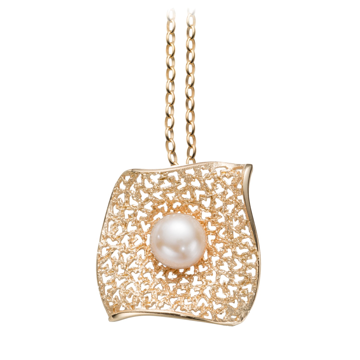 Κολιέ Terra από επιχρυσωμένο ασήμι 925° με freshwater pearl Εικόνα 1