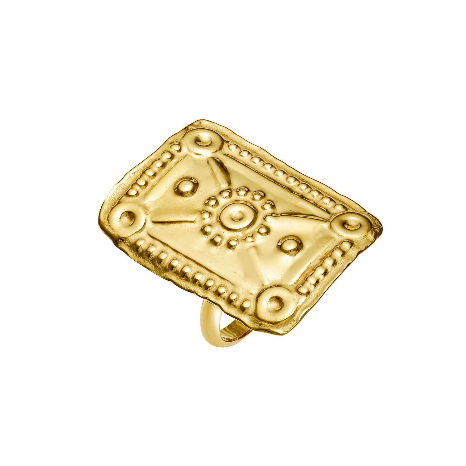 Δαχτυλίδι Ancient από επιχρυσωμένο ασήμι 925° Εικόνα 1
