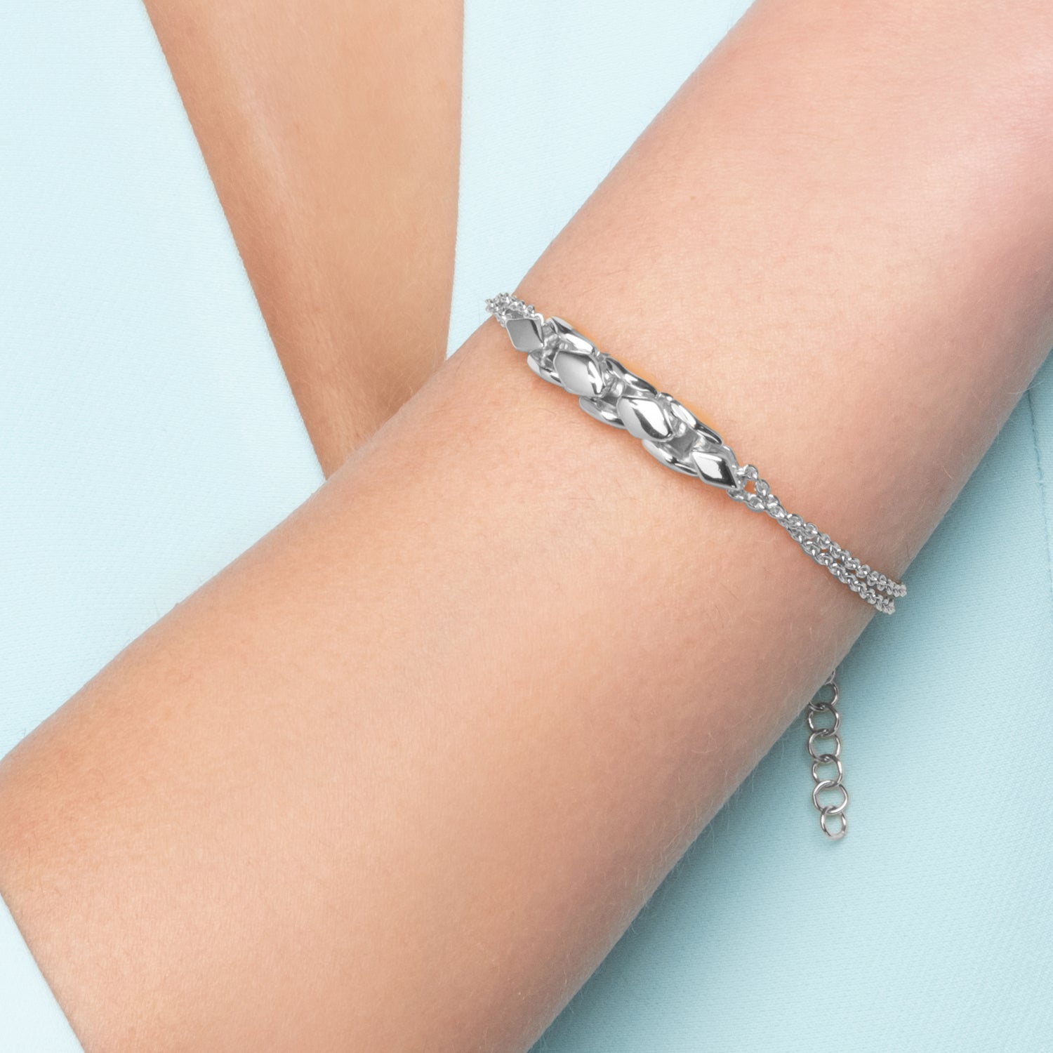 Βραχιόλι Skin από επιροδιωμένο ασήμι 925° Εικόνα 2
