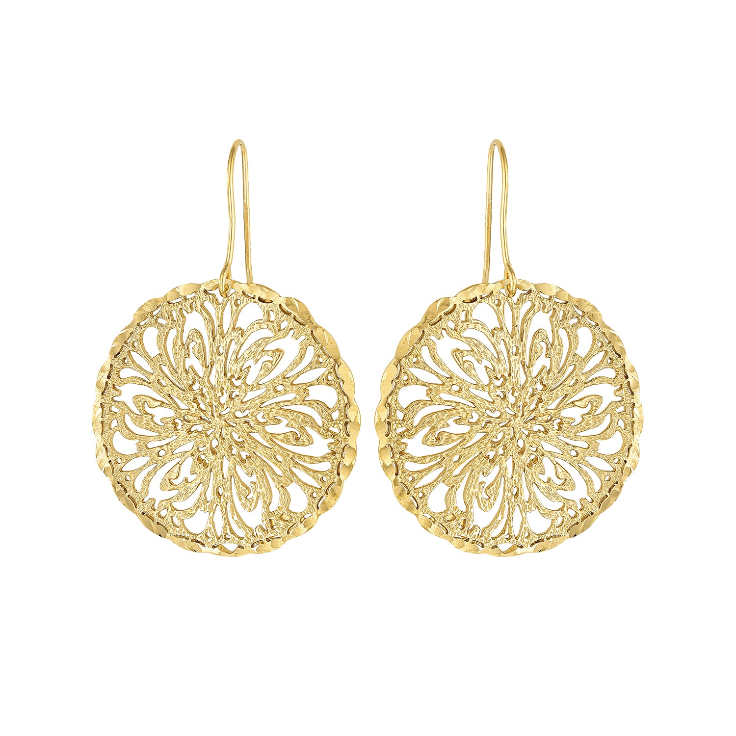 Σκουλαρίκια Artisanal από επιχρυσωμένο ασήμι 925° Εικόνα 1