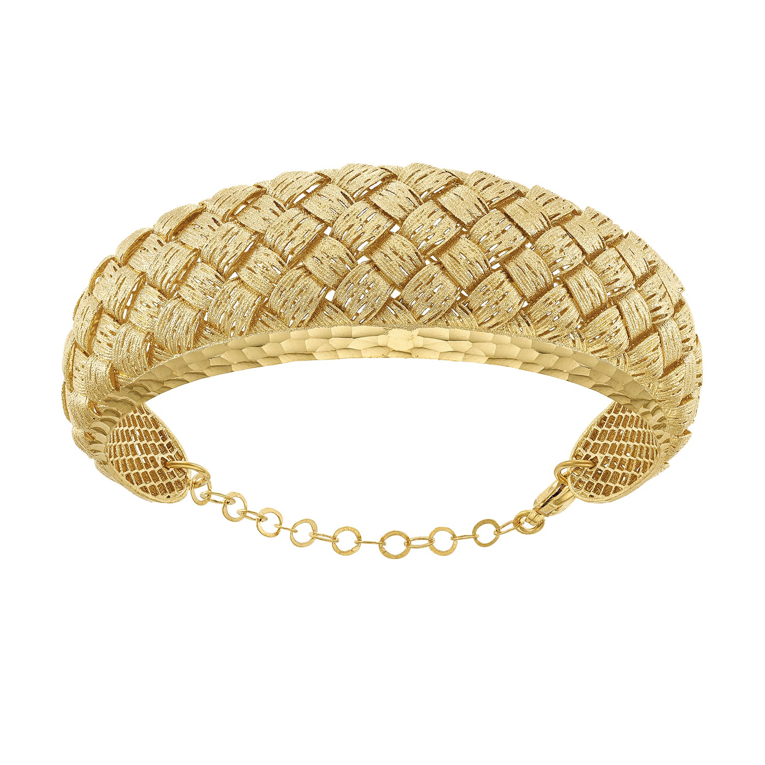 Βραχιόλι Artisanal σταθερό από επιχρυσωμένο ασήμι 925° Εικόνα 1