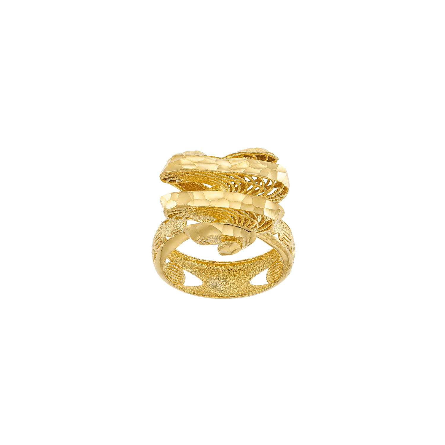 Δαχτυλίδι Artisanal από επιχρυσωμένο ασήμι 925° Εικόνα 1