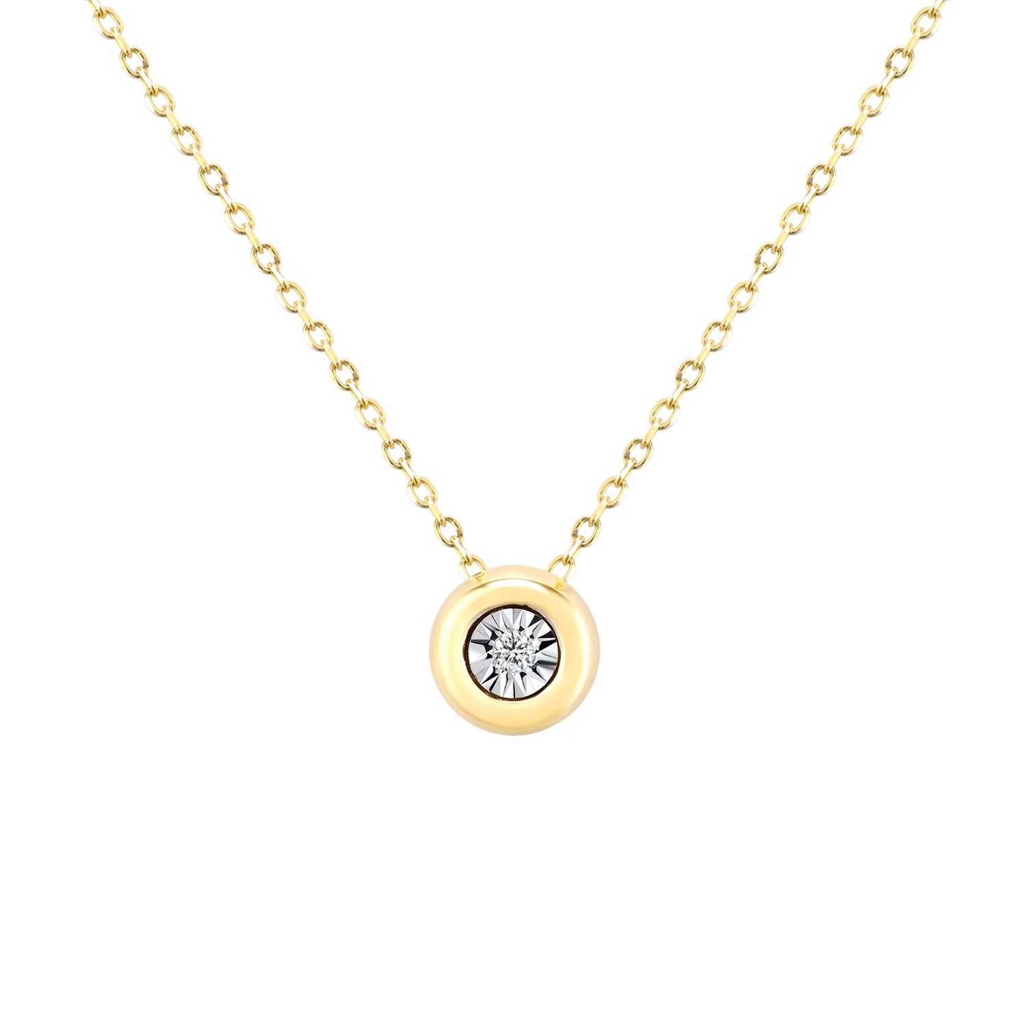 Μενταγιόν Diamonds από χρυσό 18K με διαμάντι μπριγιάν Εικόνα 1