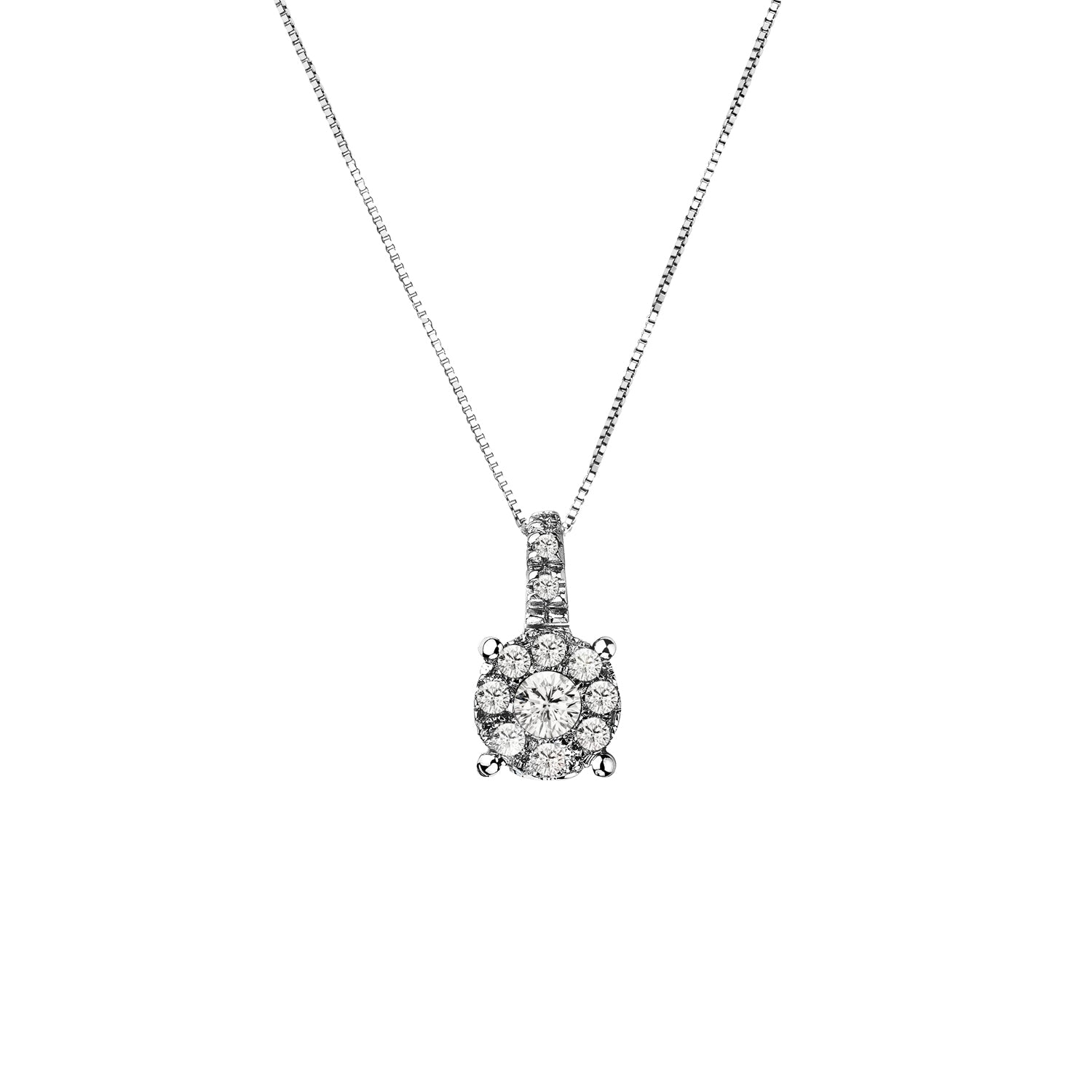 Κολιέ Diamonds από λευκό χρυσό 18K και διαμάντια μπριγιάν Εικόνα 1