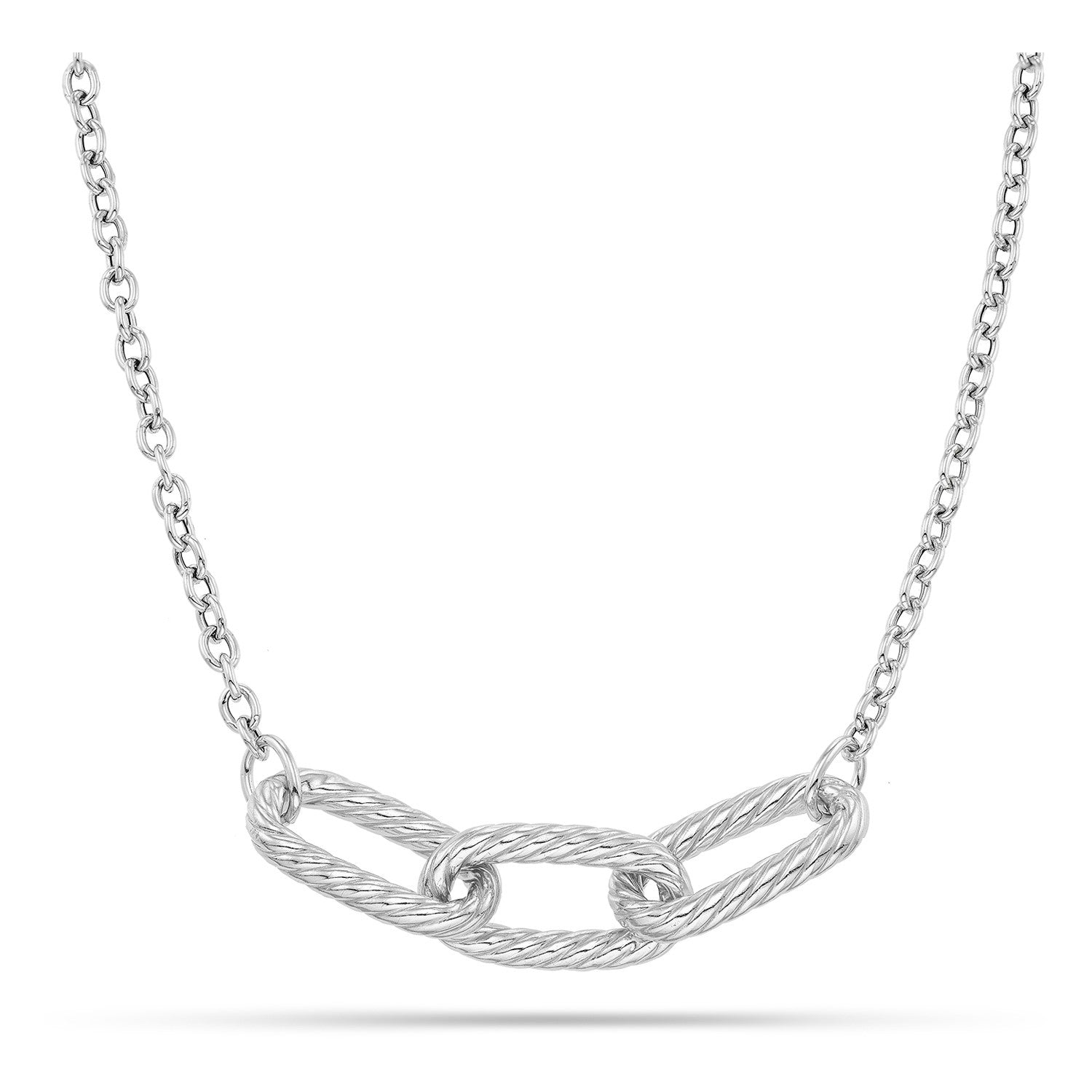 Κολιέ Skin από επιροδιωμένο ασήμι 925° Εικόνα 1