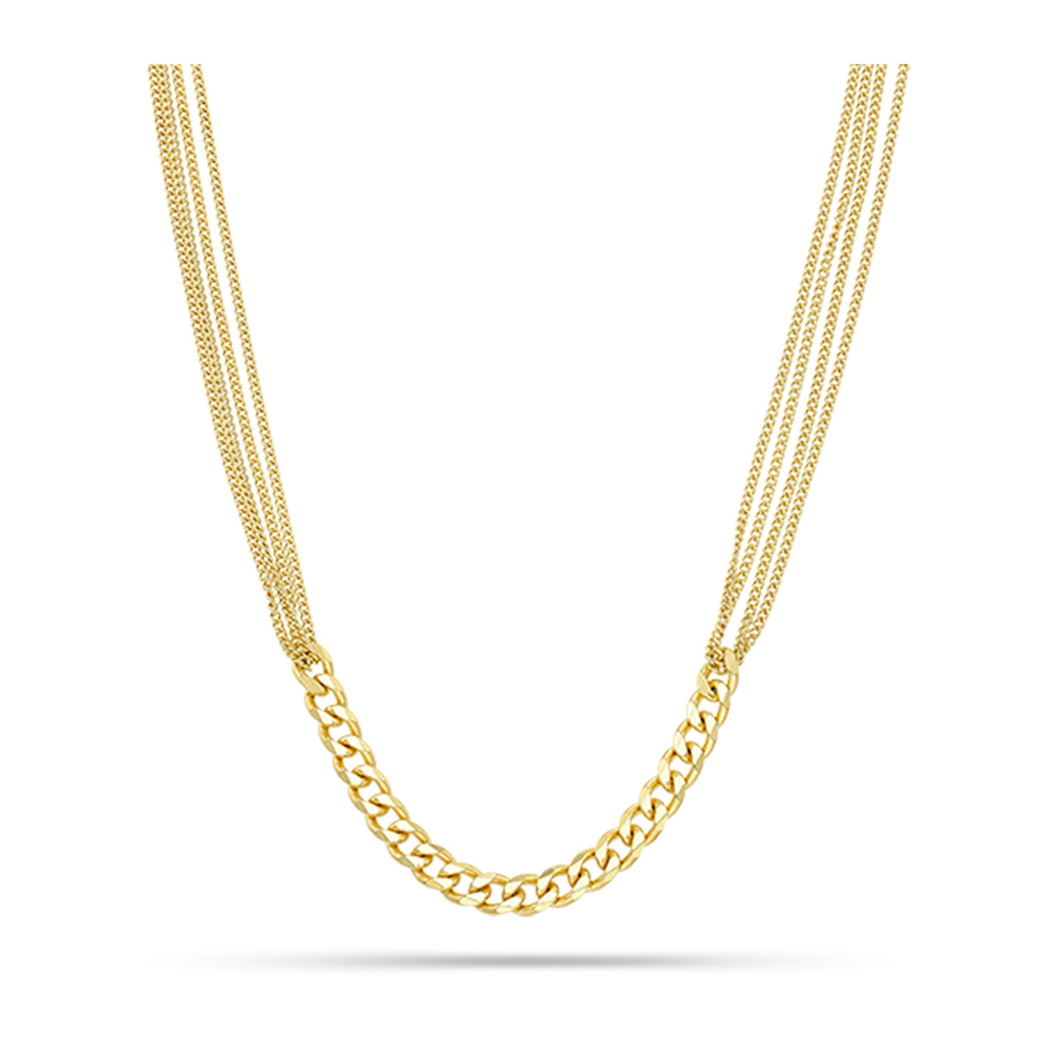 Κολιέ Skin από επιχρυσωμένο ασήμι 925° Εικόνα 1