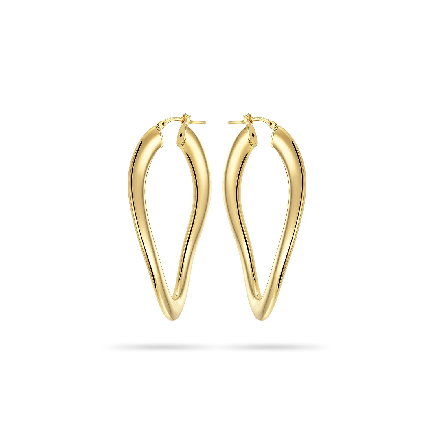 Σκουλαρίκια κρίκοι Reflections από επιχρυσωμένο ασήμι 925° Εικόνα 1