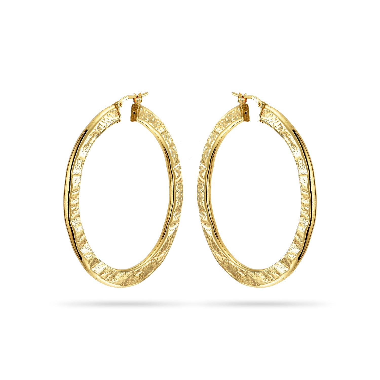 Σκουλαρίκια κρίκοι Reflections από επιχρυσωμένο ασήμι 925° Εικόνα 1