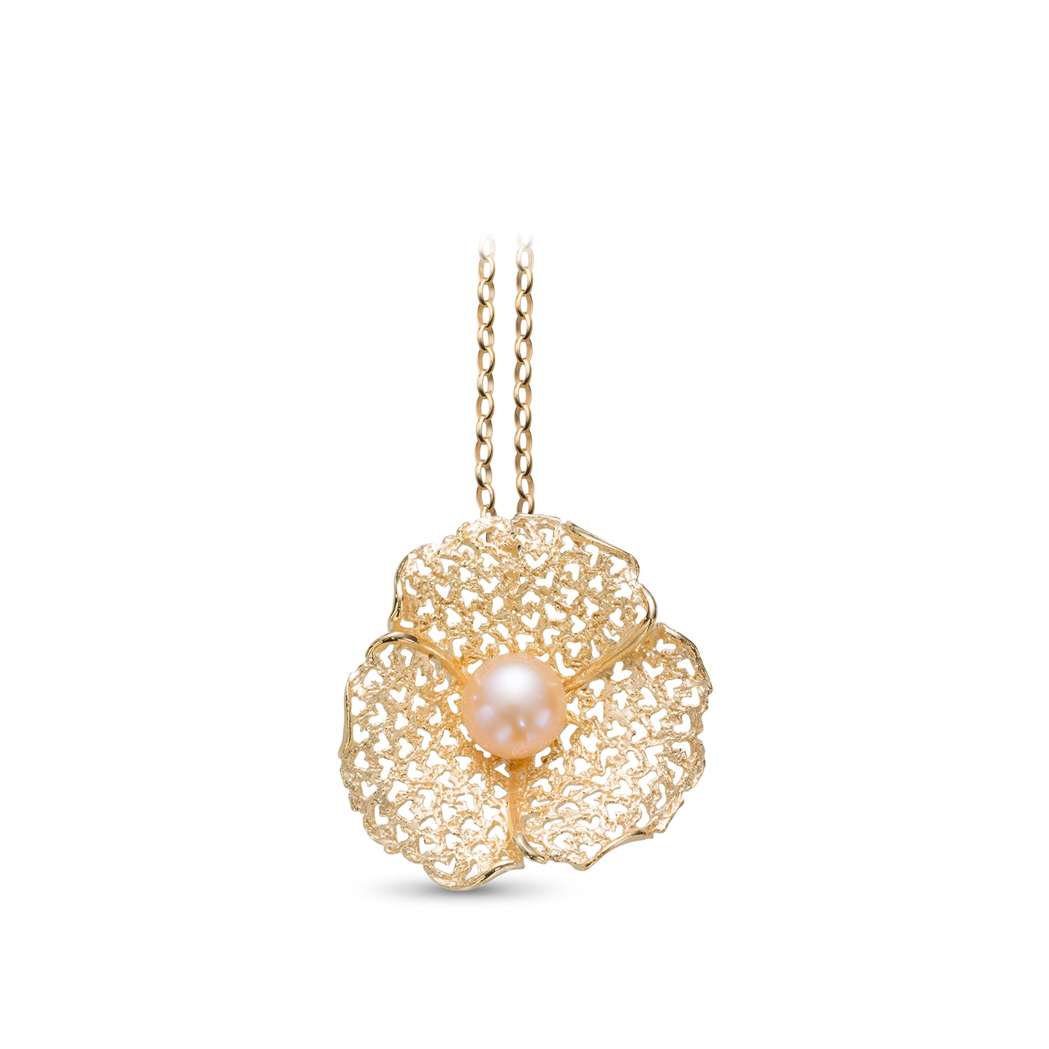 Κολιέ Terra από επιχρυσωμένο ασήμι 925° με freshwater pearl Εικόνα 1