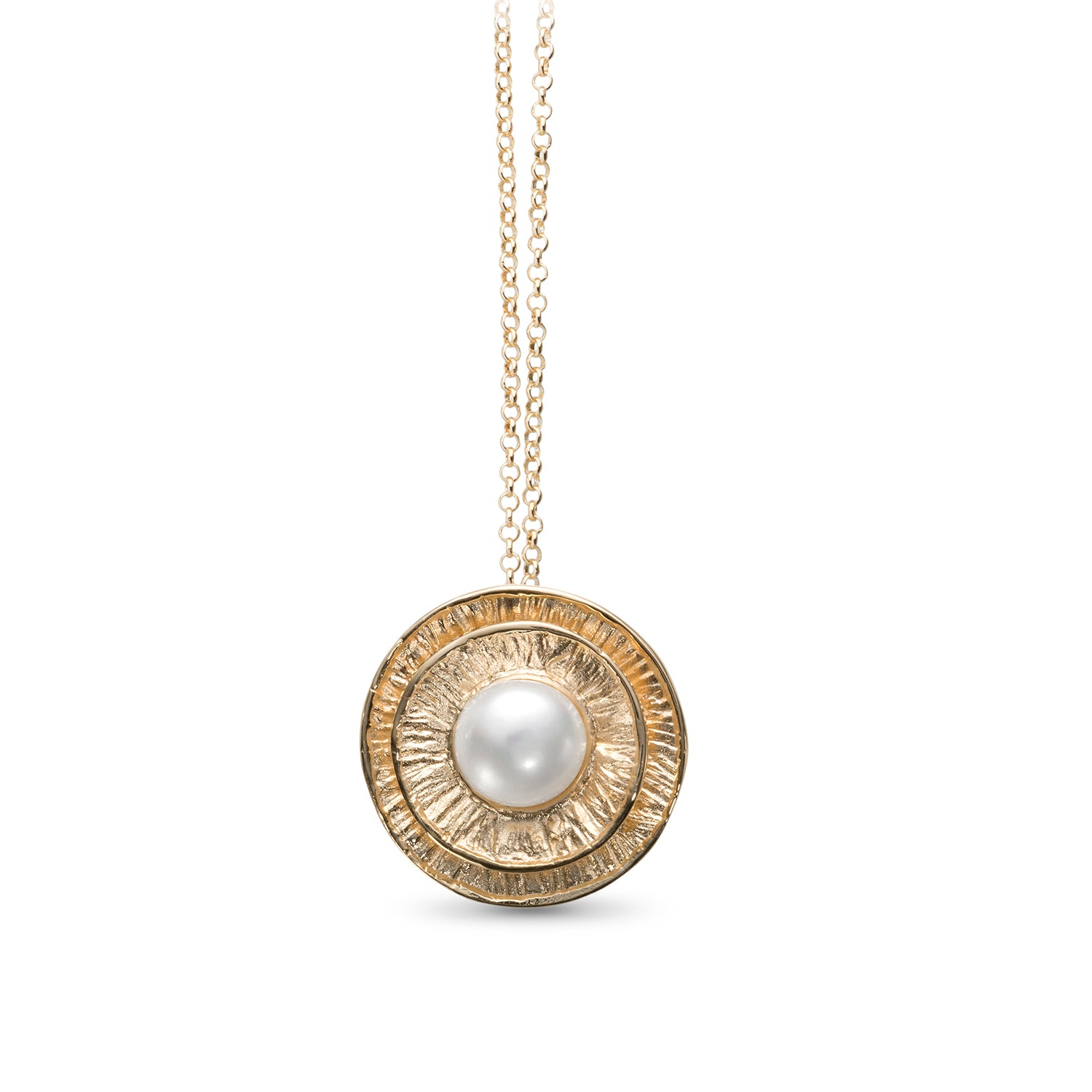 Κολιέ Terra επιχρυσωμένο ασήμι 925° με freshwater pearl Εικόνα 1