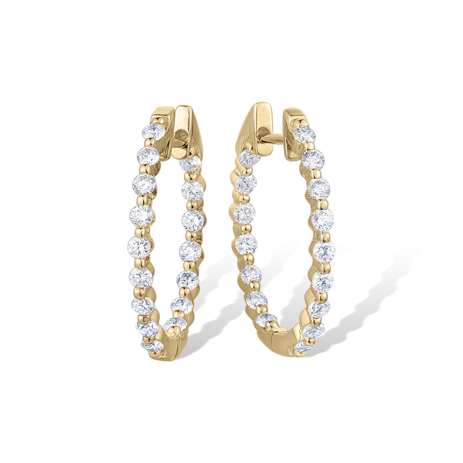 Σκουλαρίκια Diamonds από χρυσό 18K με διαμάντια μπριγιάν Εικόνα 1