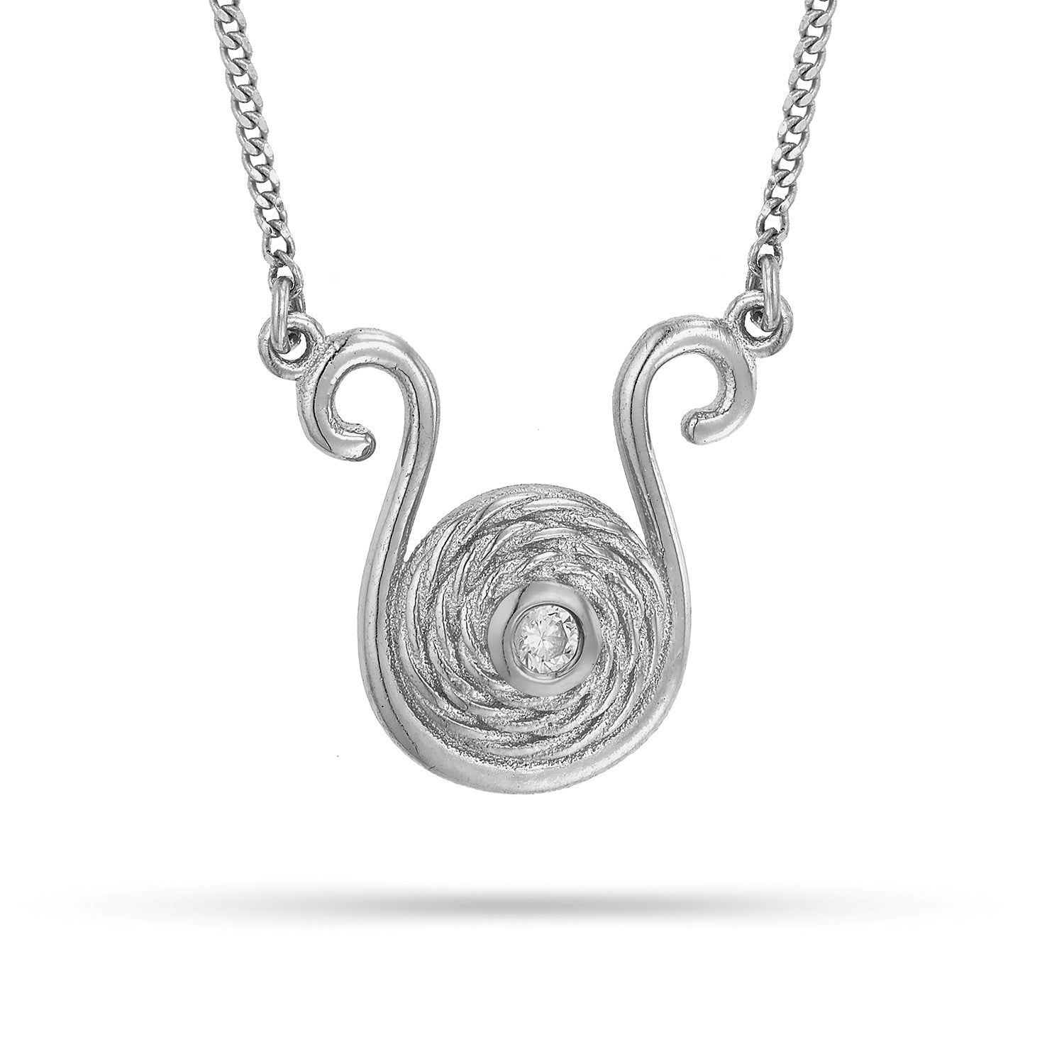 Κολιέ Solar από επιροδιωμένο ασήμι 925 με ζιργκόν Εικόνα 1