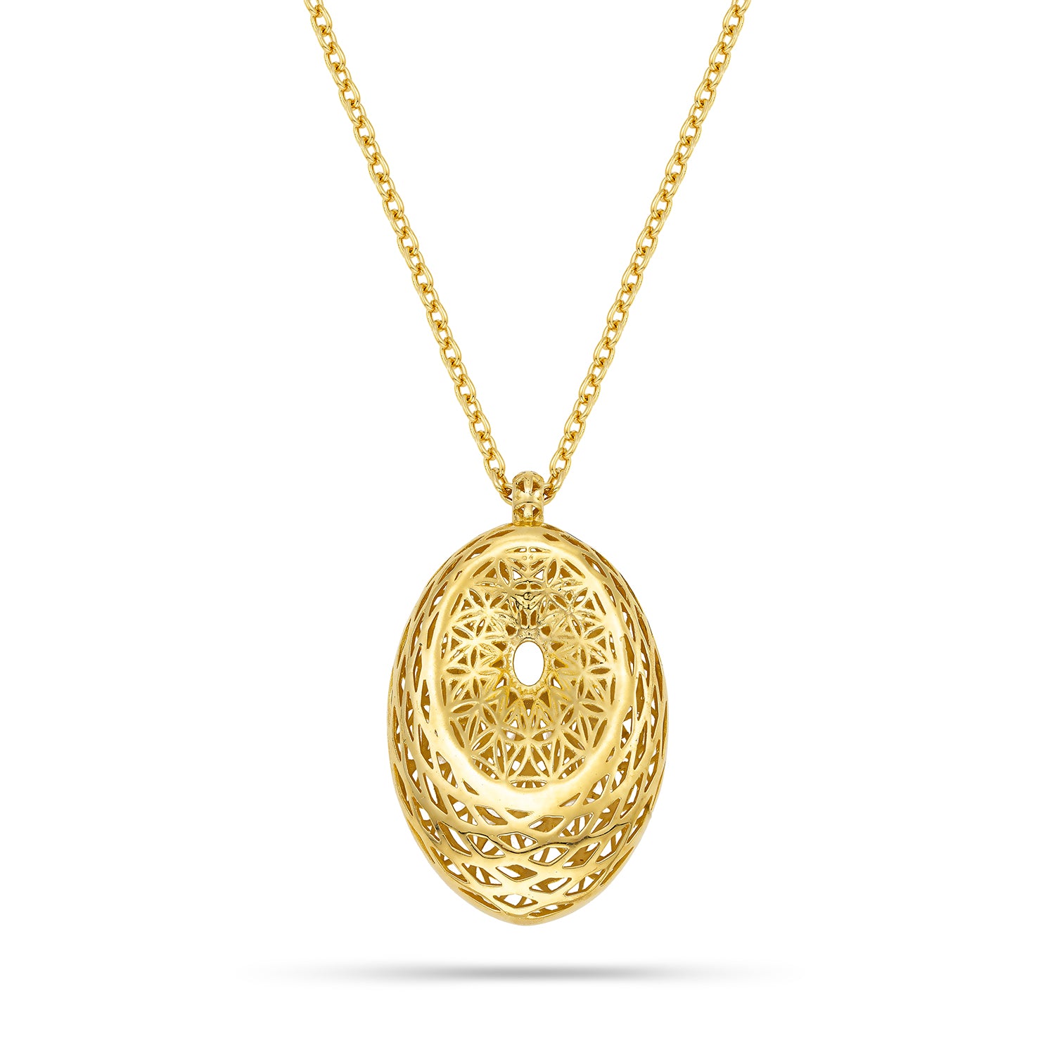 Κολιέ Artisanal από επιχρυσωμένο ασήμι 925° Εικόνα 1