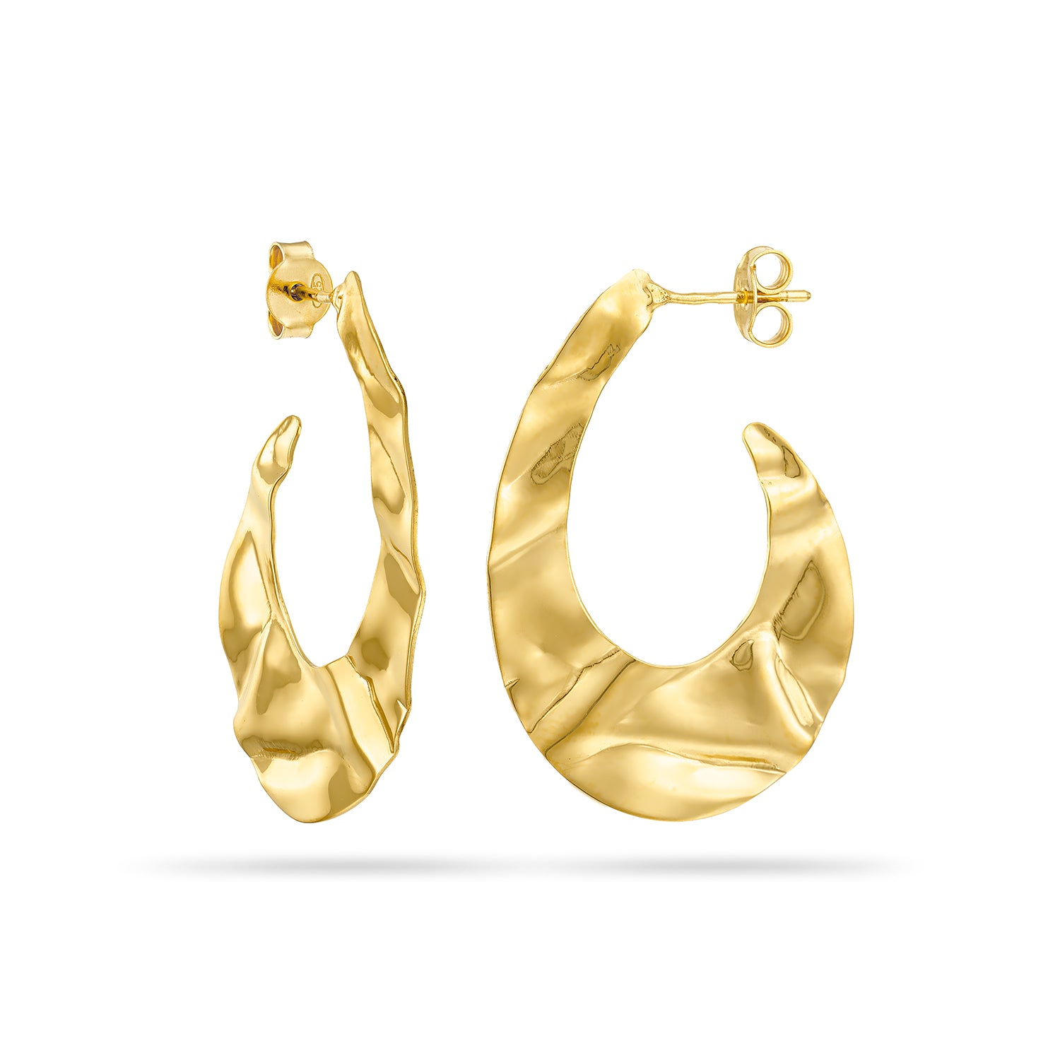 Σκουλαρίκια Reflections από επιχρυσωμένο ασήμι 925° Εικόνα 1