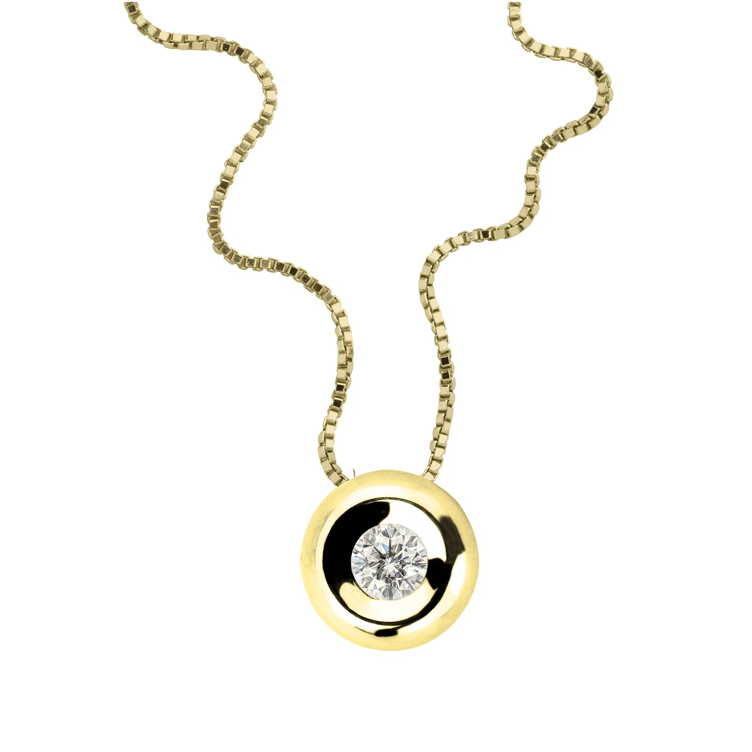 Κολιέ Diamonds από χρυσό 18K και διαμάντι μπριγιάν Εικόνα 1