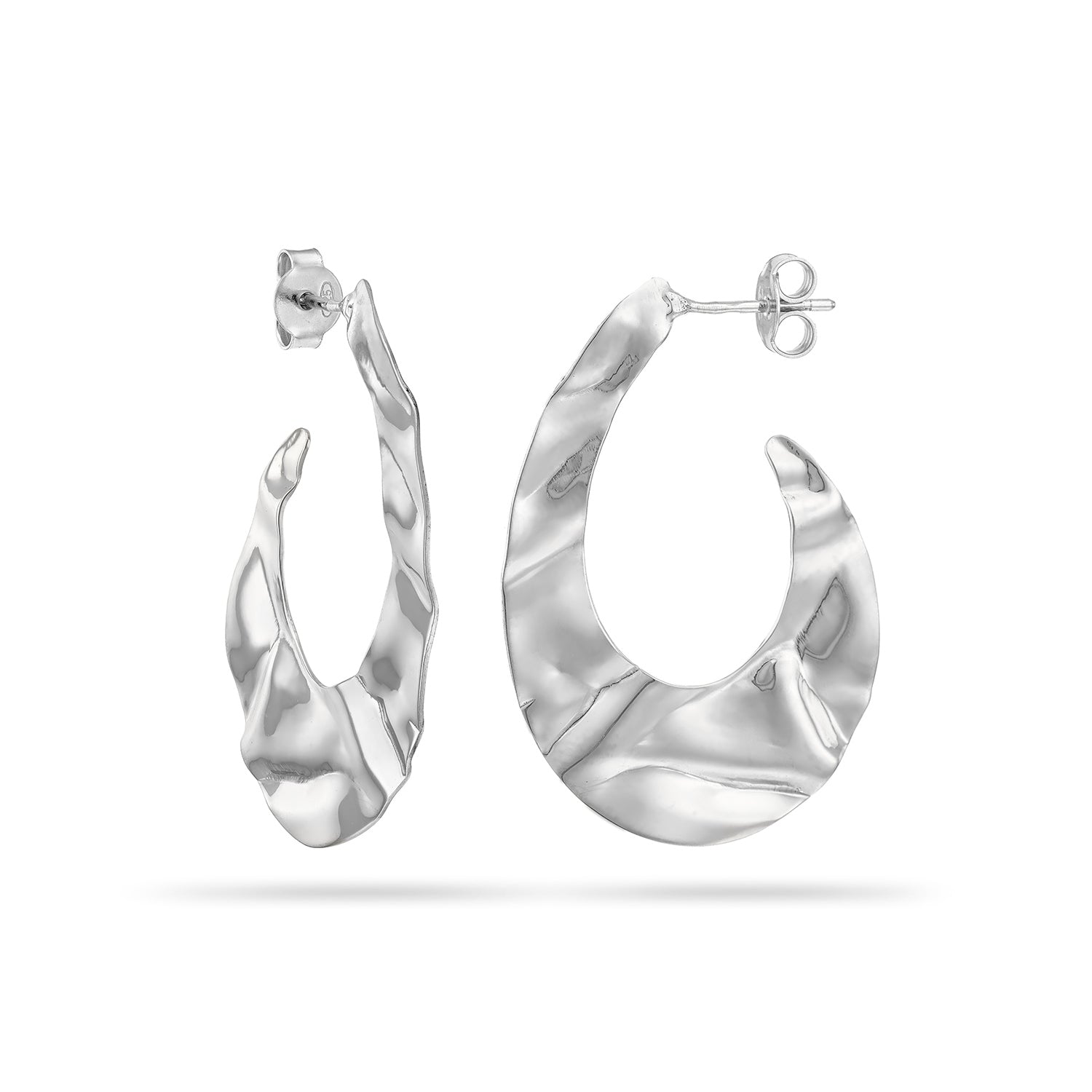 Σκουλαρίκια Reflections από επιροδιωμένο ασήμι 925° Εικόνα 1