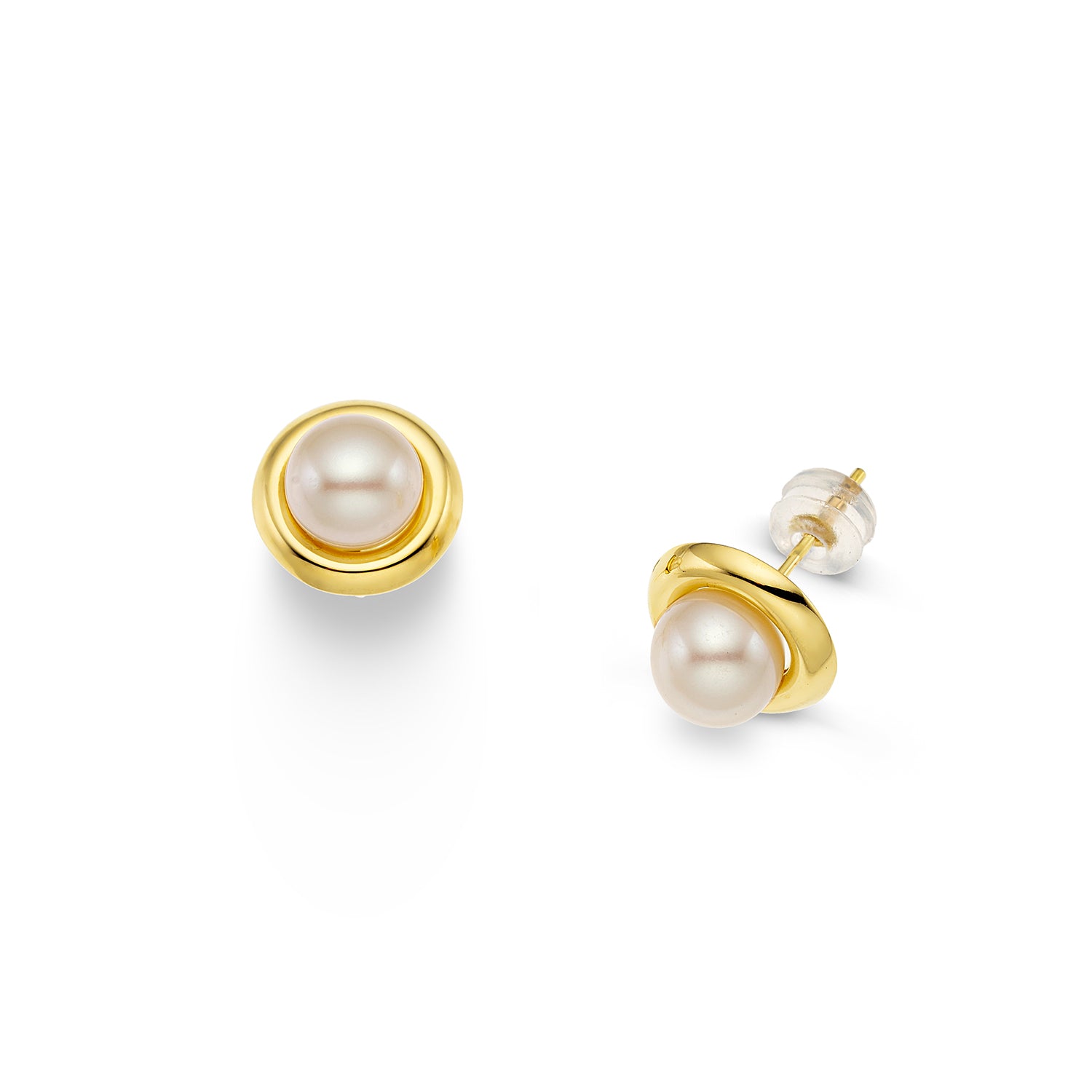 Σκουλαρίκια Pearls από χρυσό 18K με freshwater pearls Εικόνα 1