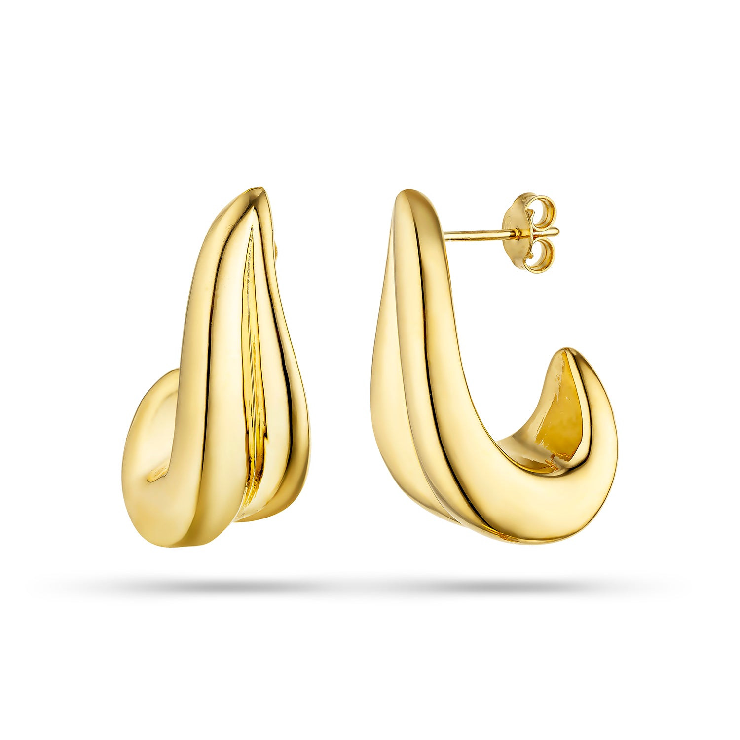 Σκουλαρίκια Reflections από επιχρυσωμένο ασήμι 925° Εικόνα 1