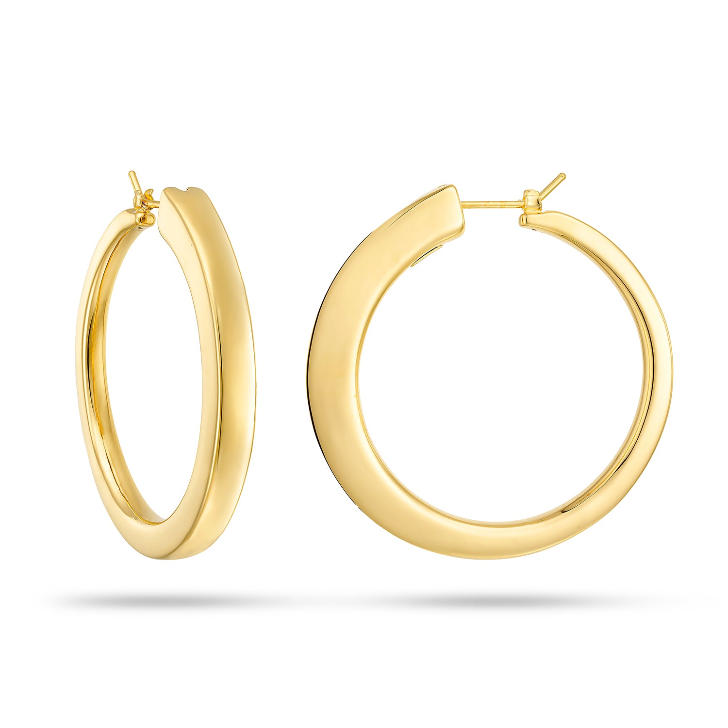 Σκουλαρίκια κρίκοι Aurum από χρυσό 18K Εικόνα 1