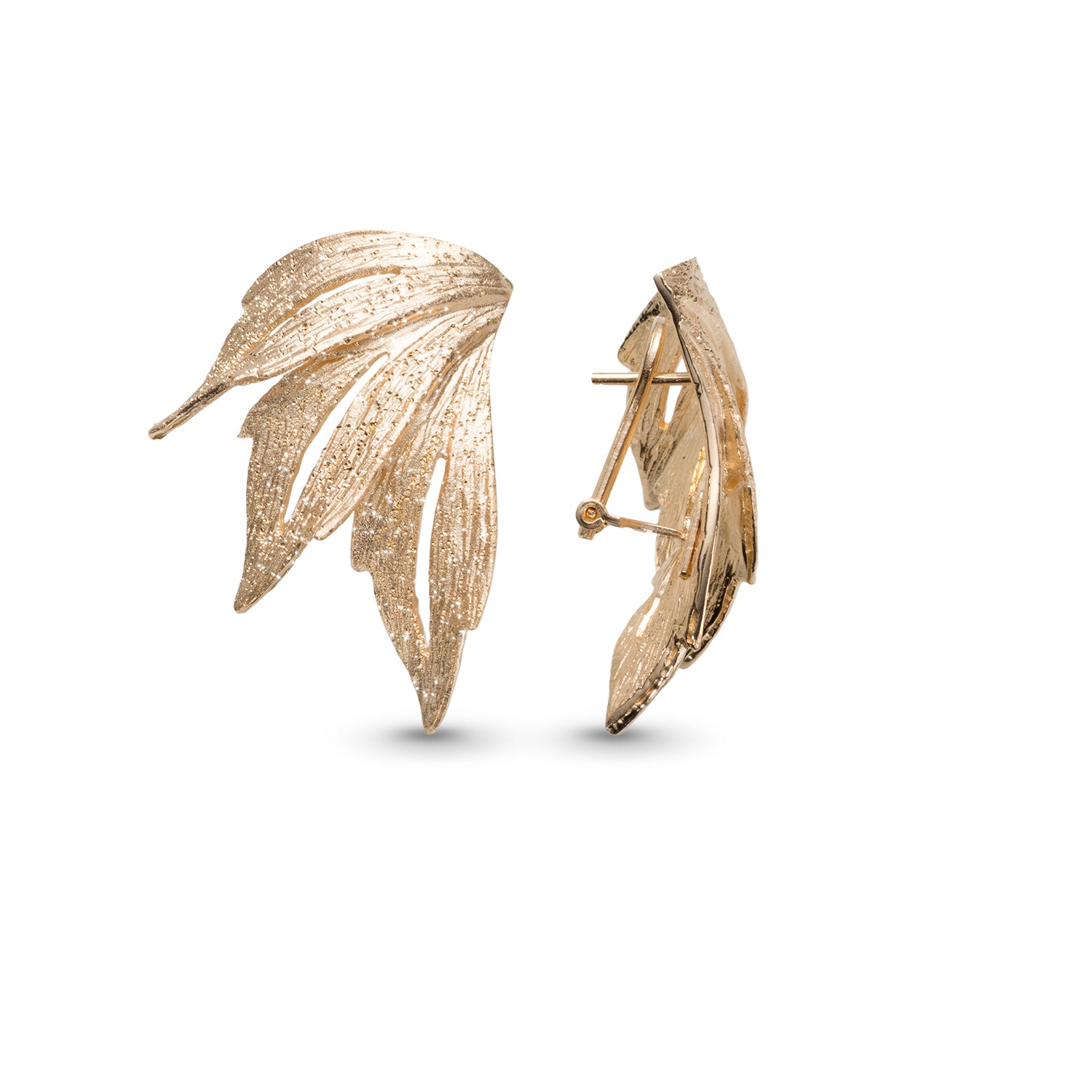 Σκουλαρίκια Terra από επιχρυσωμένο ασήμι 925° Εικόνα 2