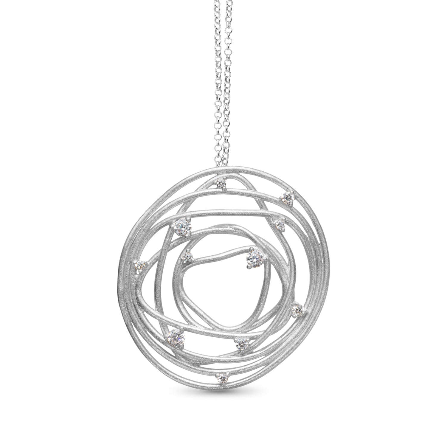 Κολιέ Terra από επιροδιωμένο ασήμι 925° με ζιργκόν Εικόνα 1