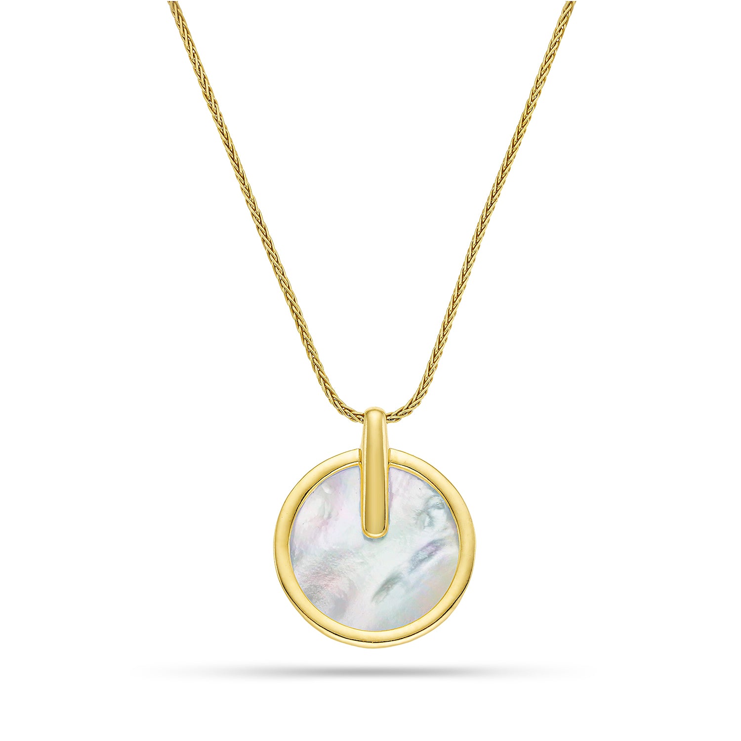 Κολιέ Geometry από επιχρυσωμένο ασήμι 925° με φίλντισι Εικόνα 1