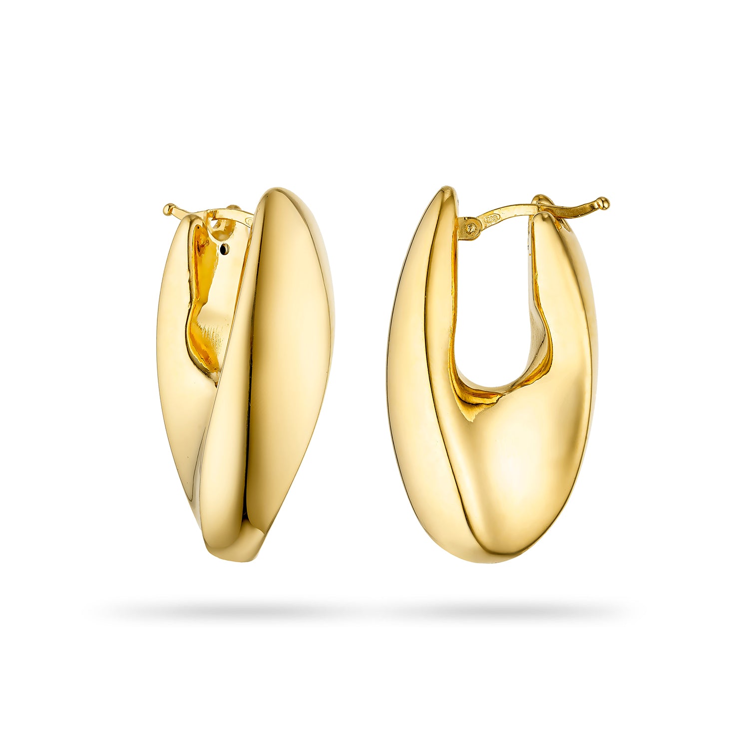 Σκουλαρίκια Reflections από επιχρυσωμένο ασήμι 925° Εικόνα 1