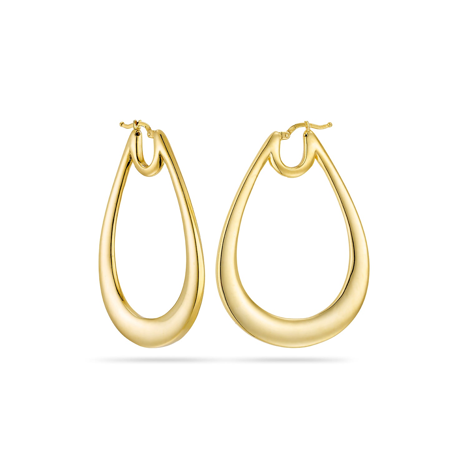 Σκουλαρίκια κρίκοι Reflections από επιχρυσωμένο ασήμι 925° Εικόνα 1