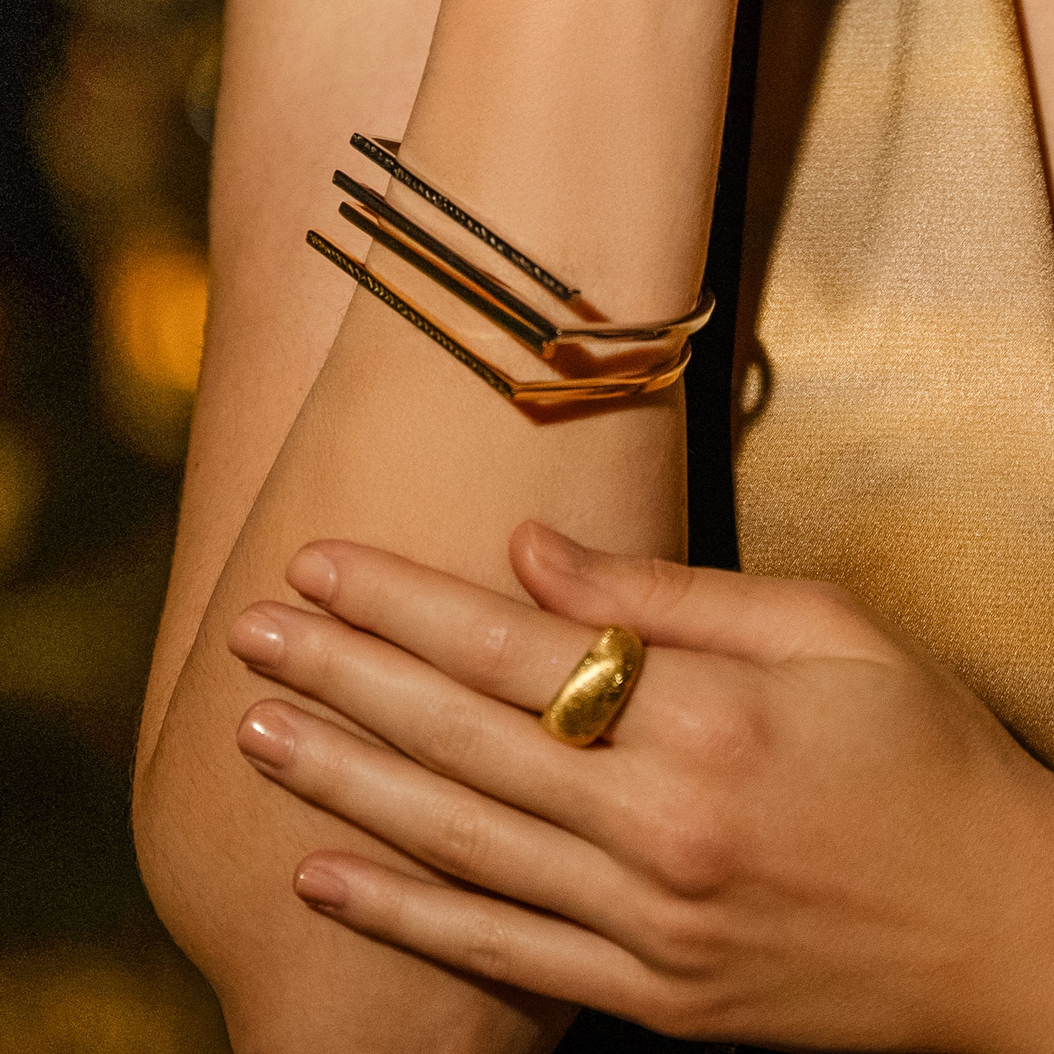 Βραχιόλι Reflections σταθερό από επιχρυσωμένο ασήμι 925° Εικόνα 2