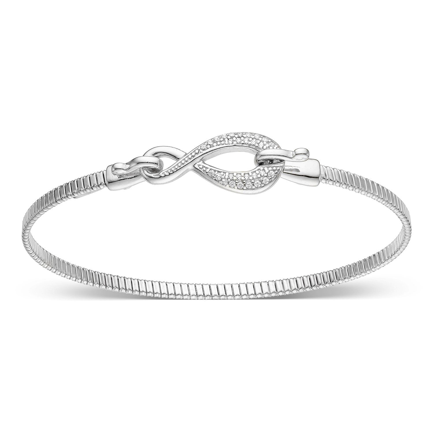 Βραχιόλι Skin σταθερό από επιροδιωμένο ασήμι 925° και ζιργκον Εικόνα 1