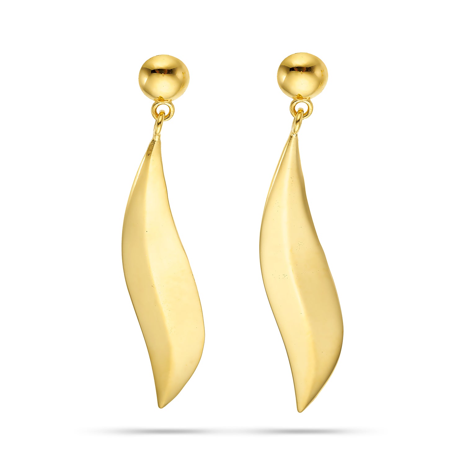 Σκουλαρίκια Artisanal από επιχρυσωμένο ασήμι 925° Εικόνα 1