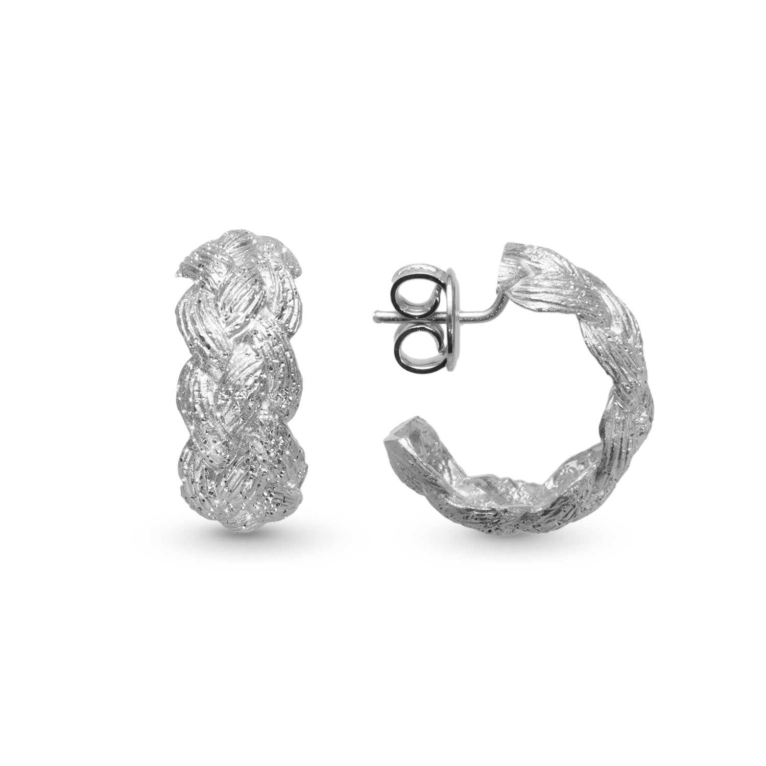 Σκουλαρίκια Terra από επιροδιωμένο ασήμι 925° Εικόνα 2