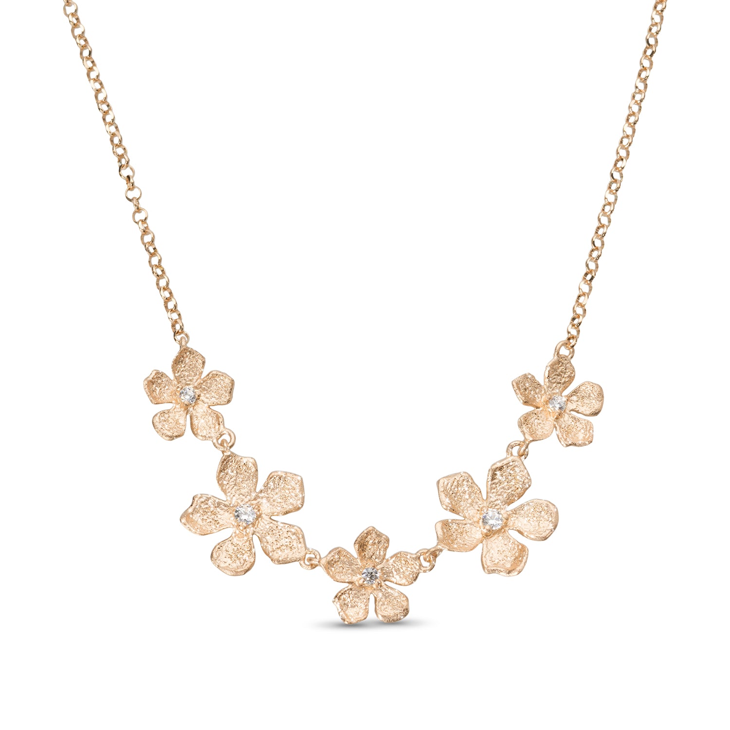 Κολιέ Terra από επιχρυσωμένο ασήμι 925° με ζιργκόν Εικόνα 1