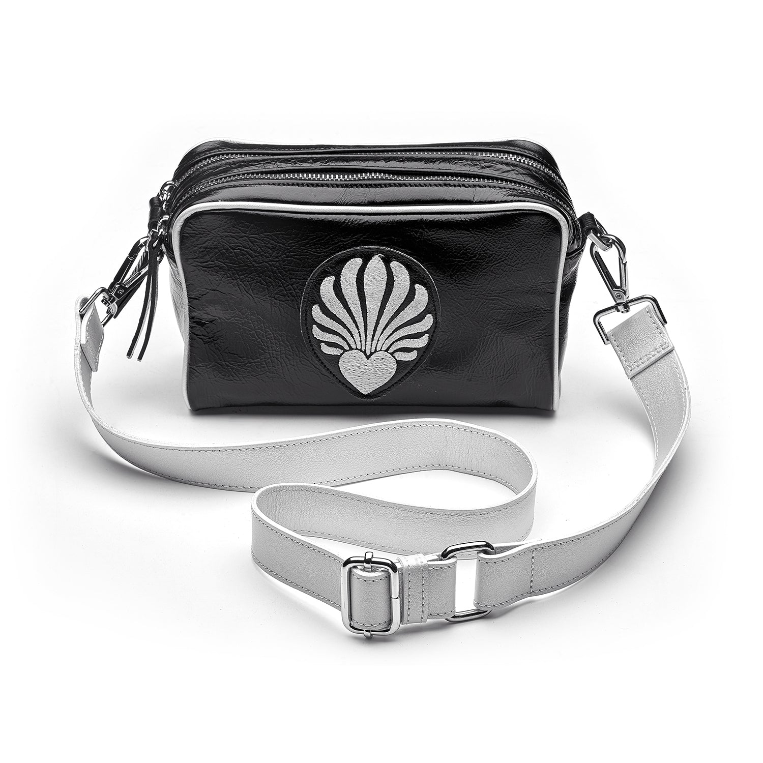 Χειροποίητη δερμάτινη τσάντα με αποσπώμενη αλυσίδα/βραχιόλι Solar