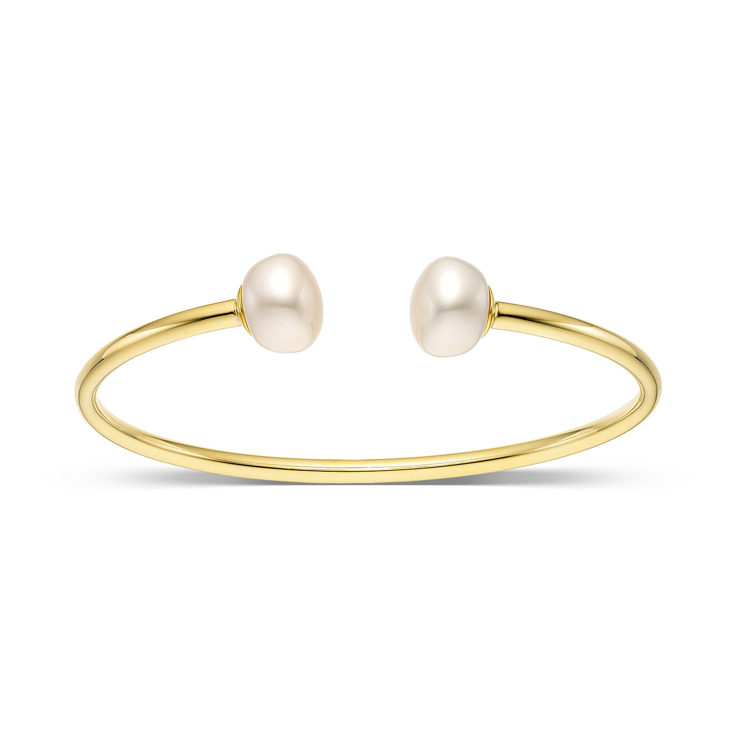 Βραχιόλι σταθερό Pearls από επιχρυσωμένο ασήμι 925° με freshwater pearls
