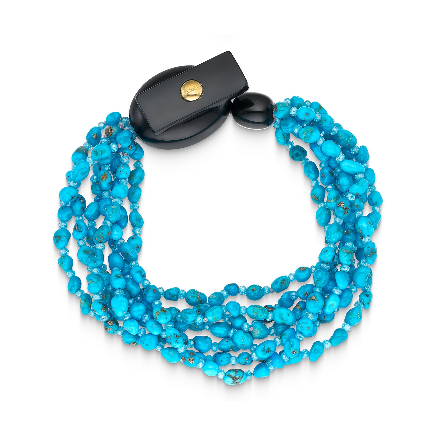 Βραχιόλι Rio απο τιρκουάζ, sky ζιργκόν και βακελίτη