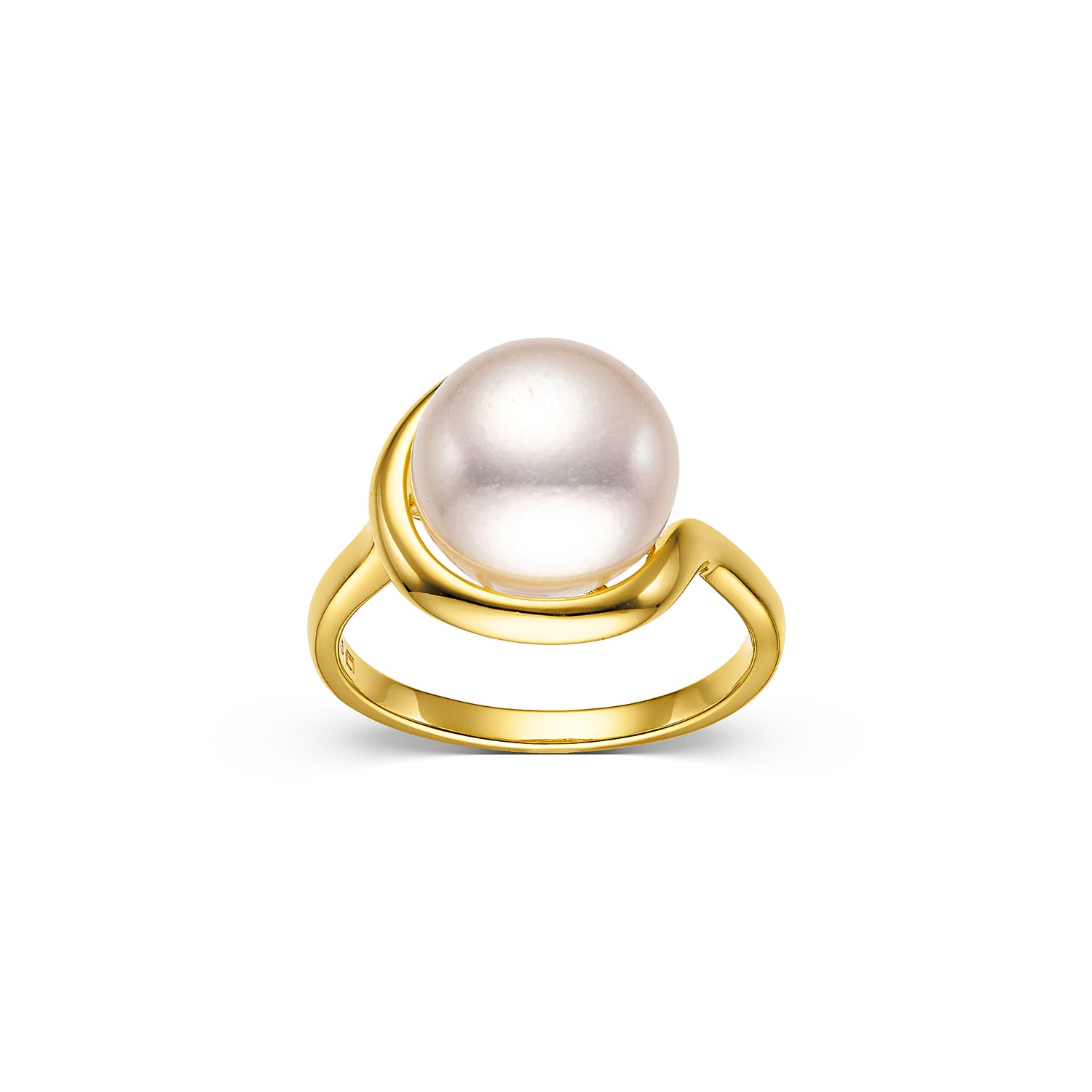 Δαχτυλίδι Pearls από επιχρυσωμένο ασήμι 925° με freshwater pearl