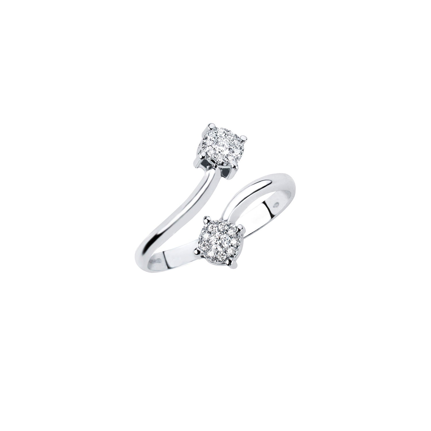 Δαχτυλίδι Diamonds από λευκό χρυσό 18K με διαμάντια μπριγιάν