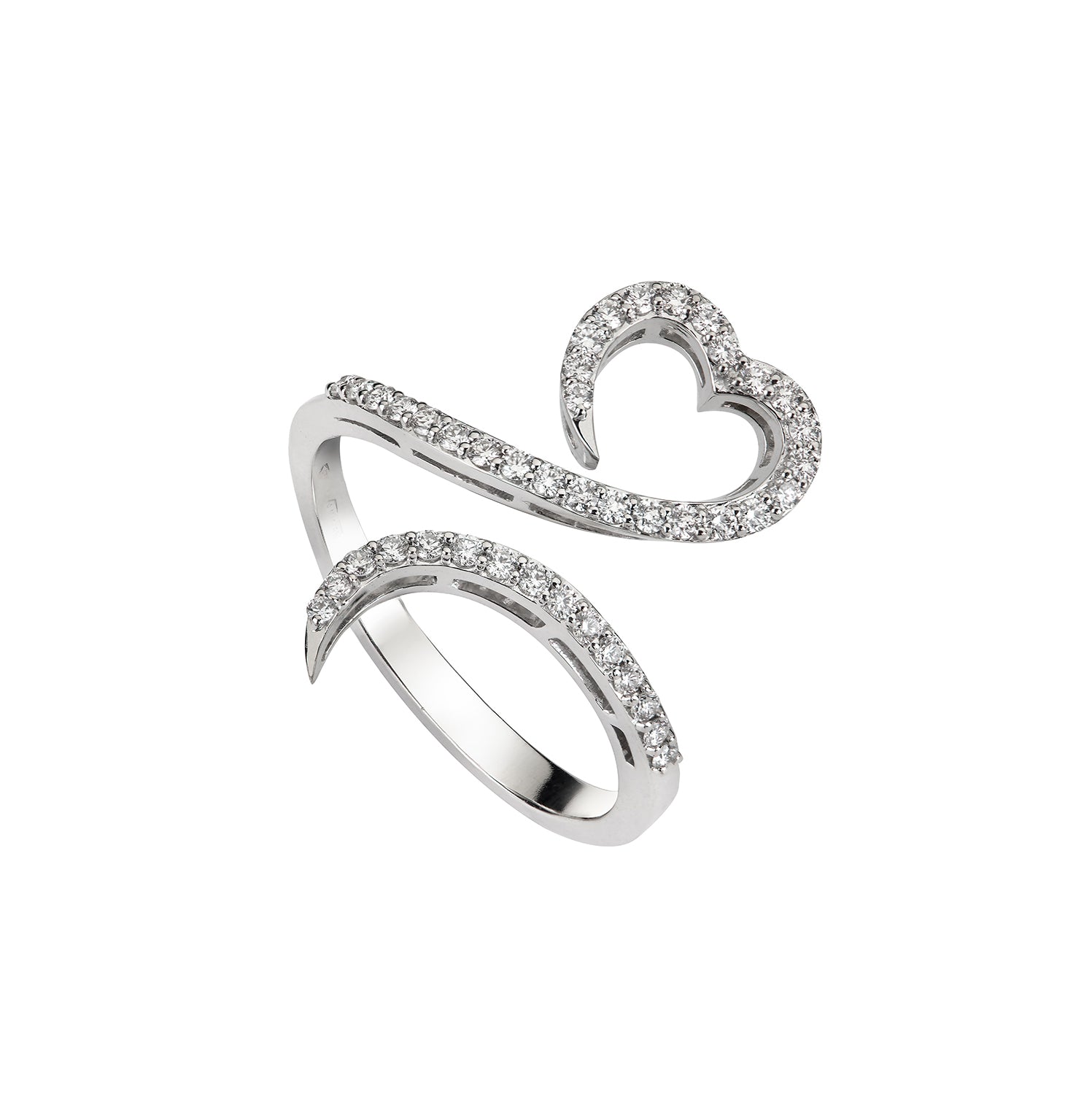 Δαχτυλίδι LiLaLove από λευκό χρυσό 18K και διαμάντια μπριγιάν