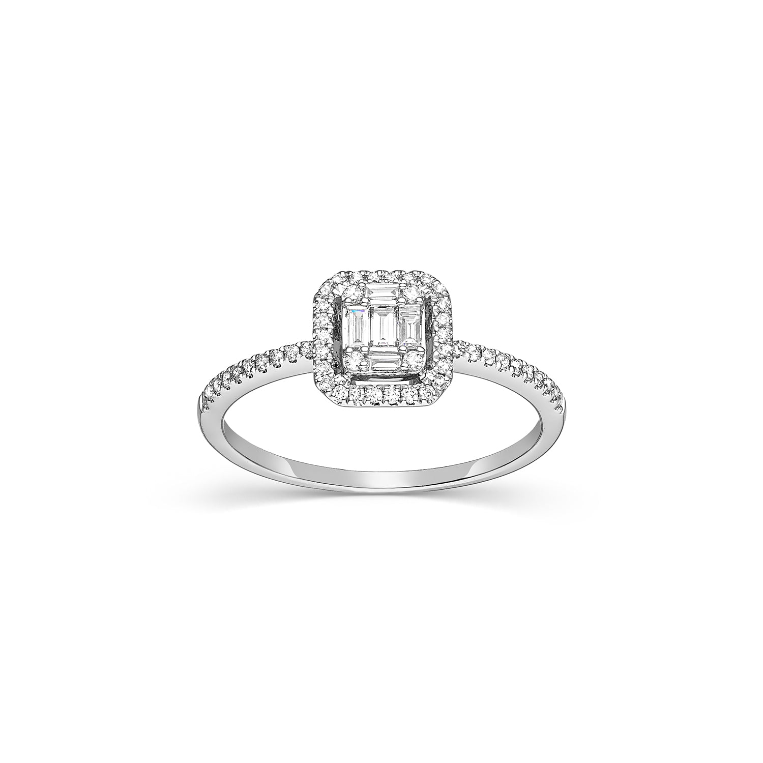 Δαχτυλίδι Diamonds από λευκό χρυσό 18K με διαμάντια μπριγιάν