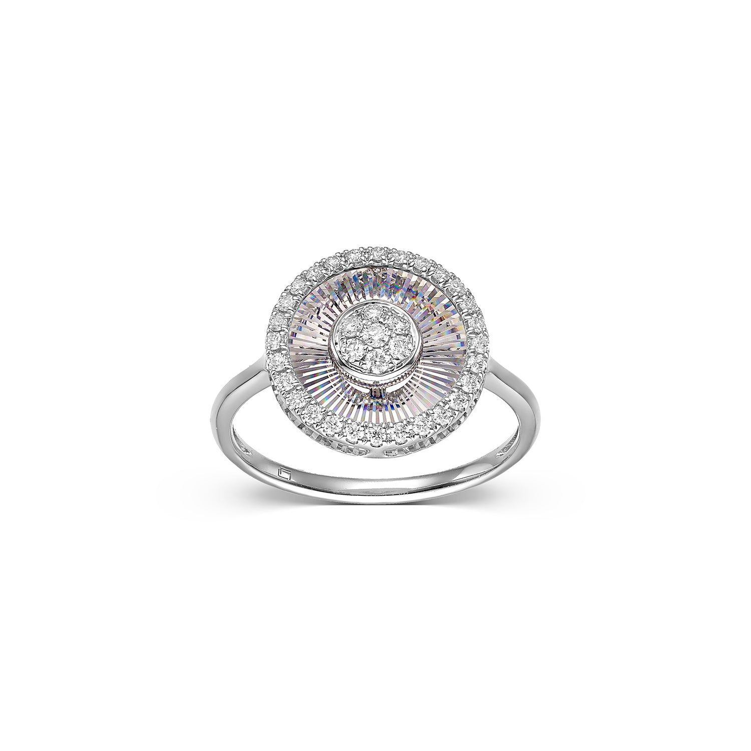 Δαχτυλίδι Diamonds από λευκό χρυσό 14K με διαμάντια μπριγιάν