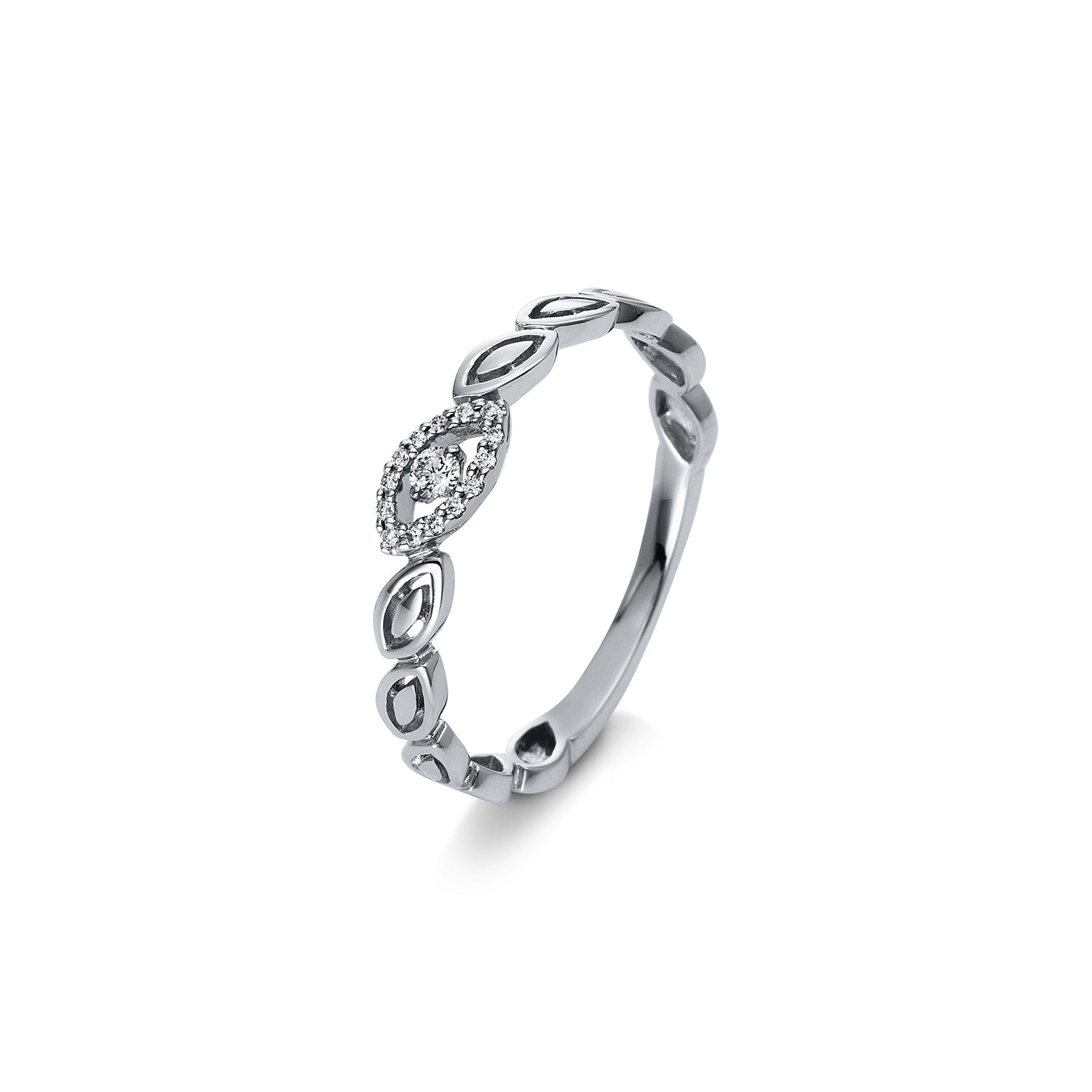 Δαχτυλίδι Diamonds από λευκό χρυσό 18K με διαμάντια μπριγιάν