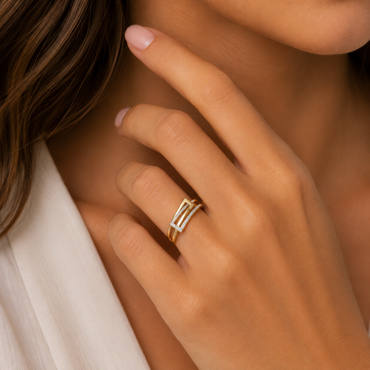 Δαχτυλίδι Diamonds από χρυσό 18K με διαμάντια μπριγιάν