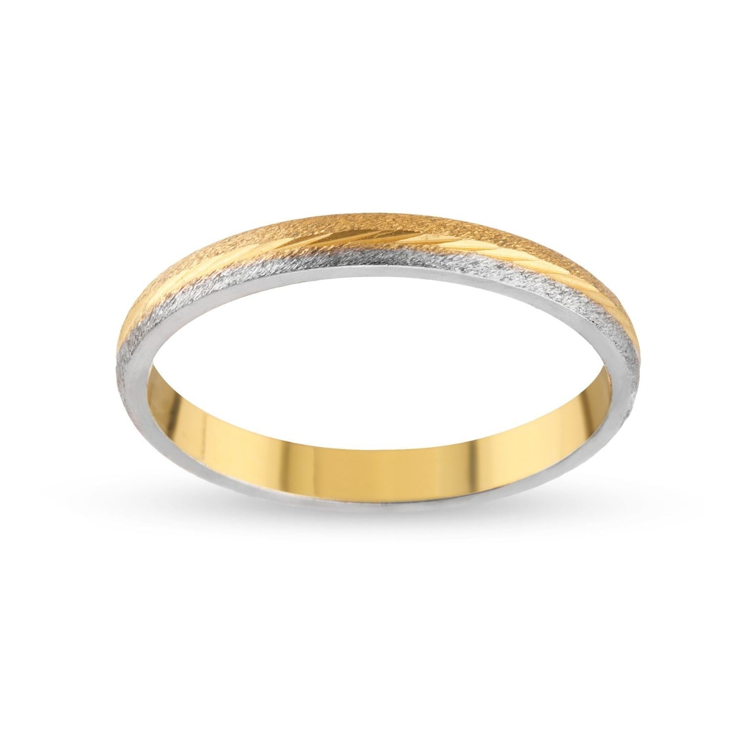 Βέρα από χρυσό και λευκό χρυσό