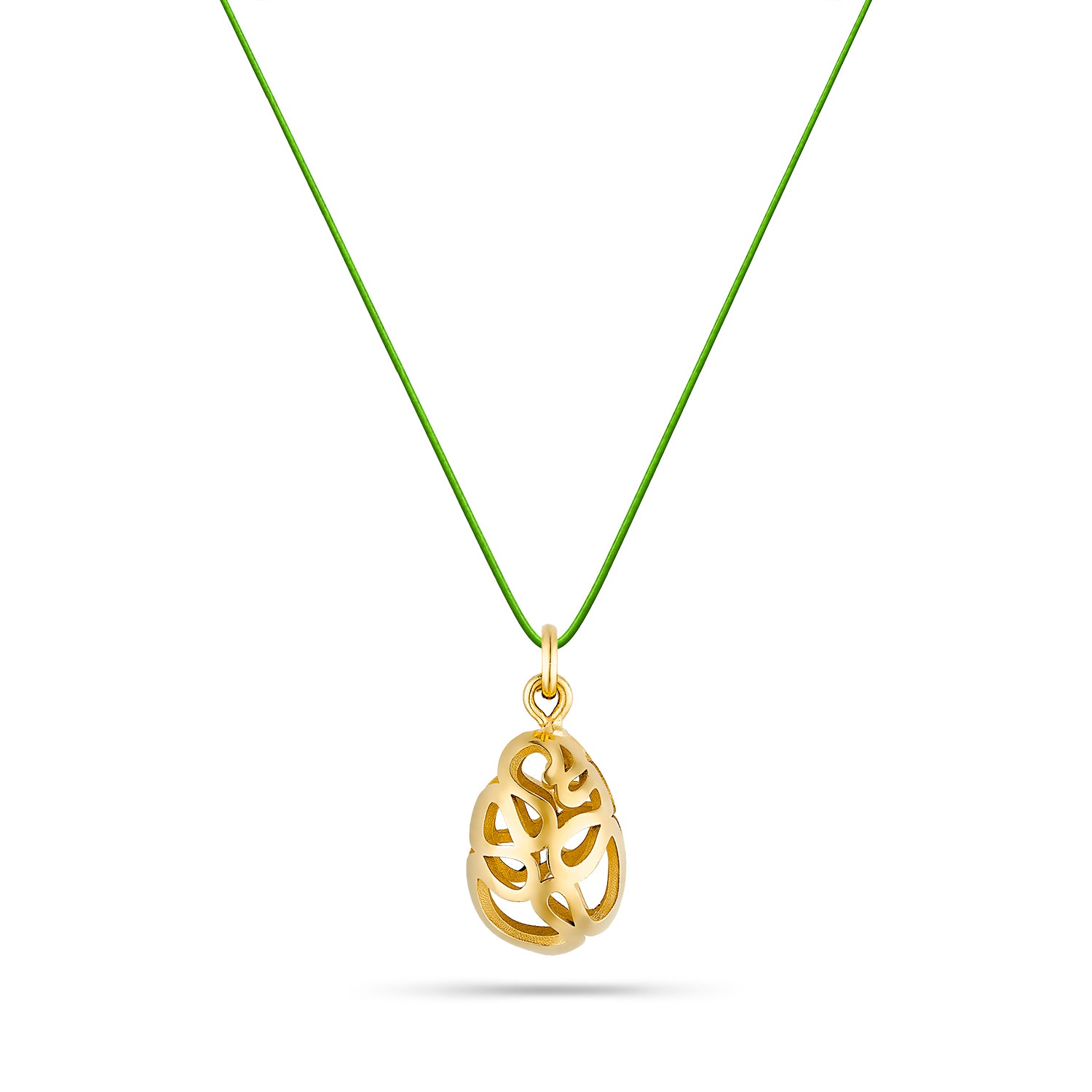 Μενταγιόν Eternity  απο επιχρυσωμένο ορείχαλκο και μεταξωτό κορδόνι