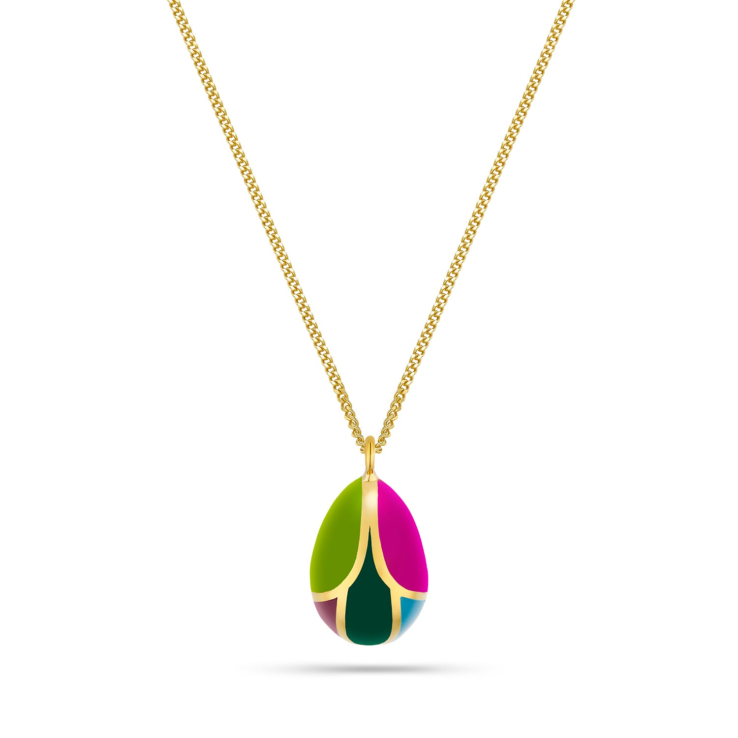 Κολιέ Eternity απο επιχρυσωμένο ορείχαλκο με σμάλτο και αλυσίδα απο επιχρυσωμένο ασήμι 925°