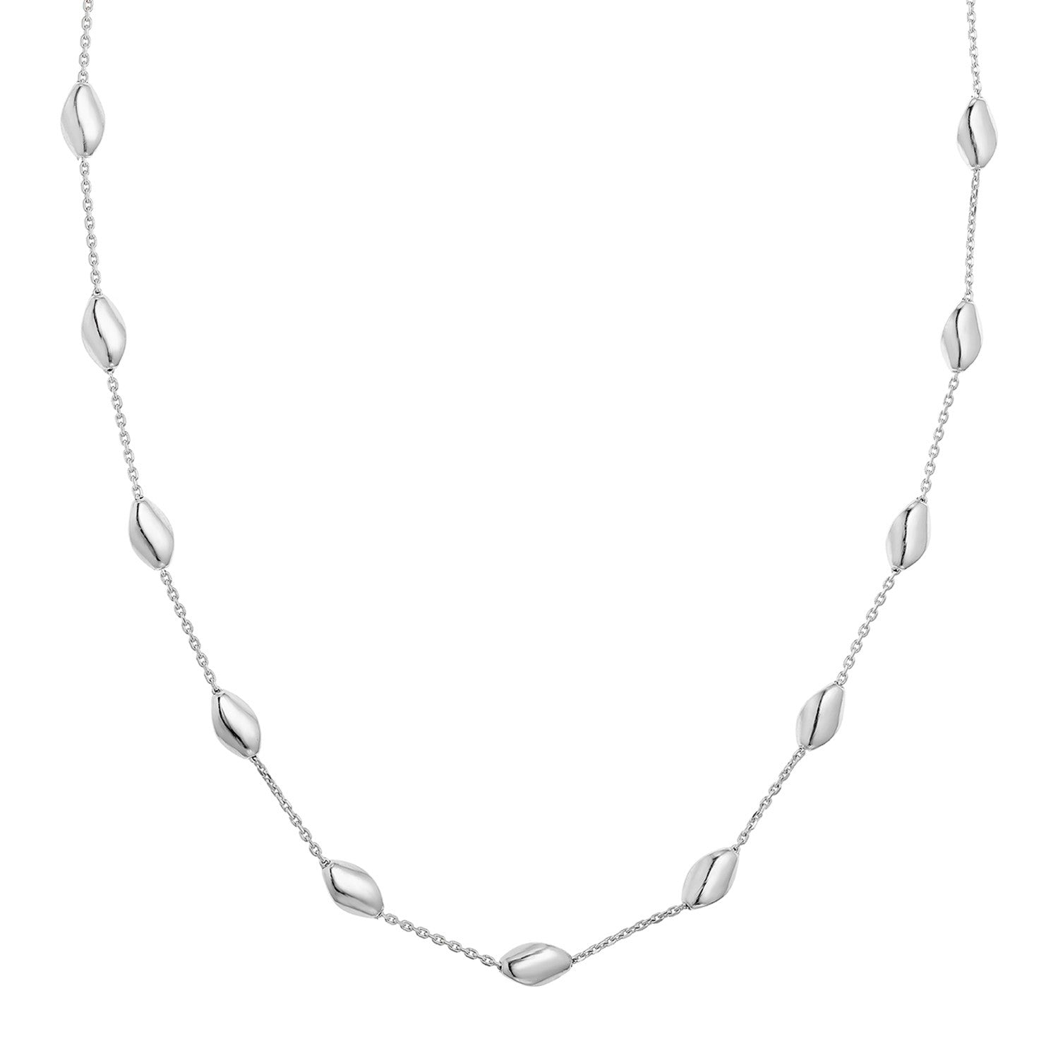 Κολιέ Skin από επιροδιωμένο ασήμι 925°