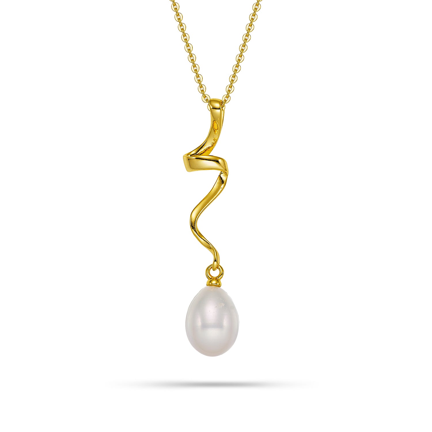 Κολιέ Pearls από επιχρυσωμένο ασήμι 925° με freshwater pearl