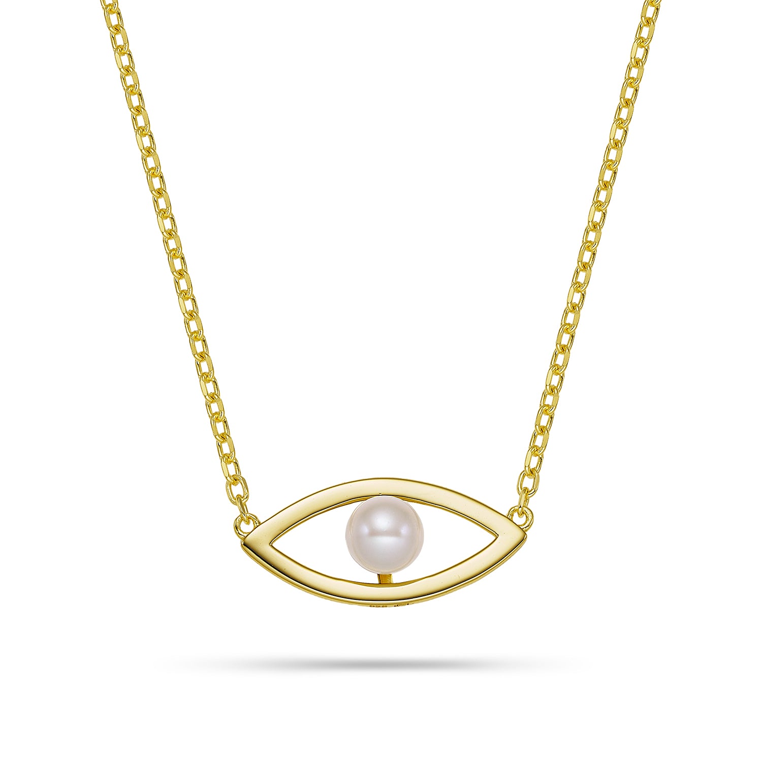 Κολιέ Pearls από επιχρυσωμένο ασήμι 925° με freshwater pearl