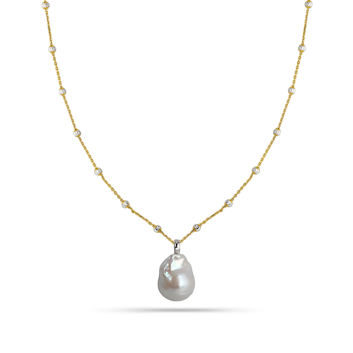 Κολιέ Pearls από επιχρυσωμένο ασήμι 925° με freshwater pearl
